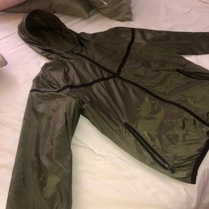 Army green wind breaker